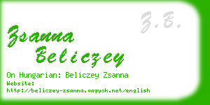 zsanna beliczey business card